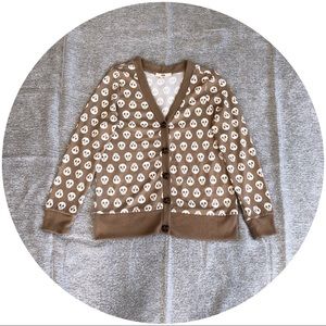 Super cute mini skull printed cardigan